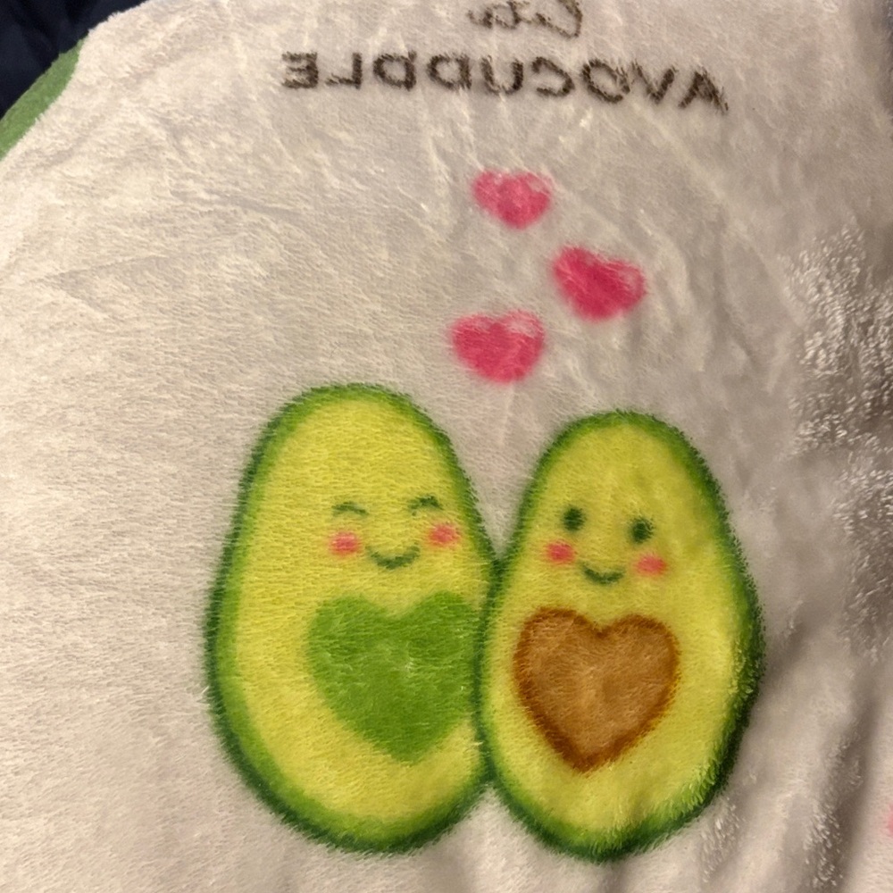 Cute Avocado Plush Blanket